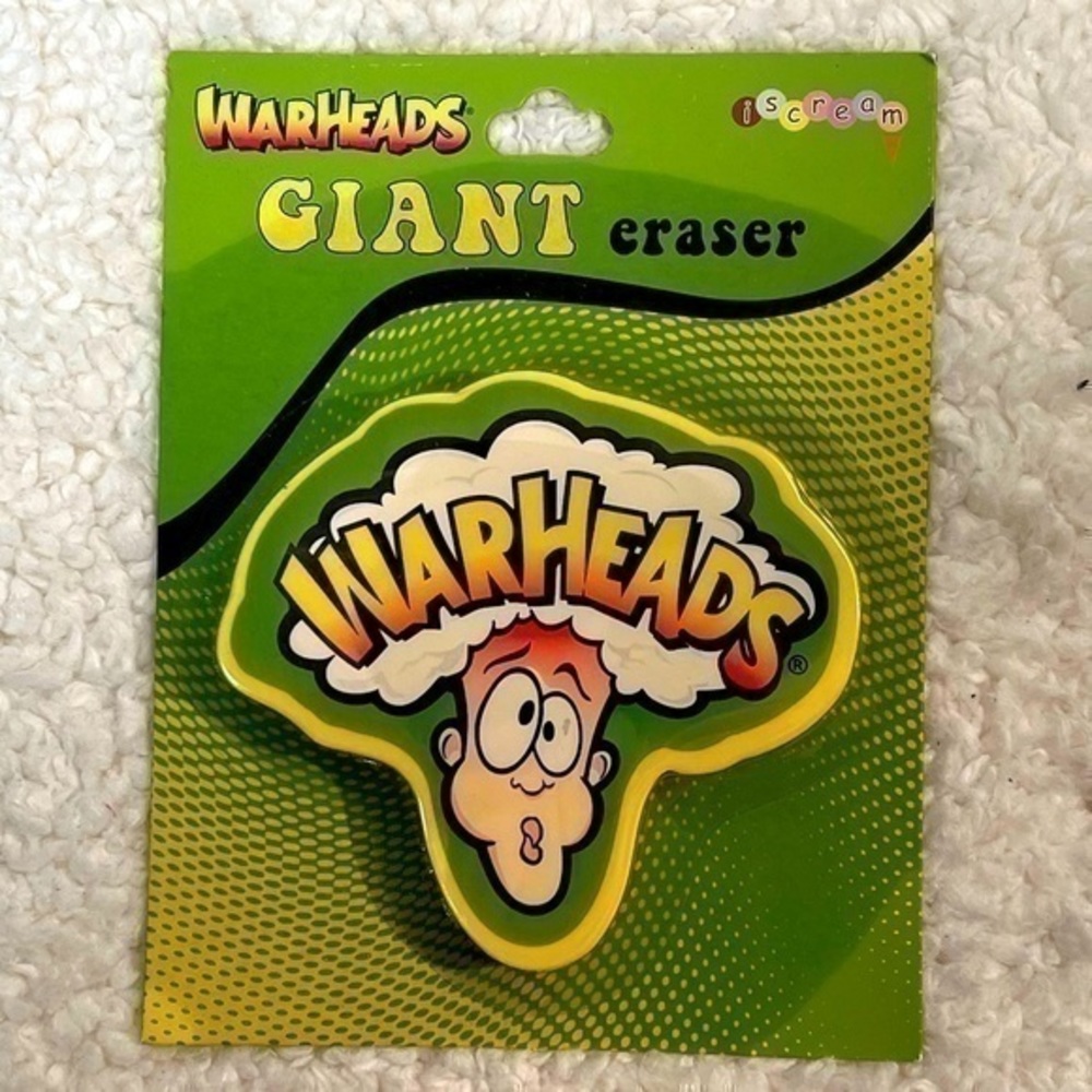 🎉2/$12 iScream “Warheads Candy” Giant Eraser